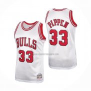 Camiseta Chicago Bulls Scottie Pippen NO 33 Mitchell & Ness 1997-98 Blanco