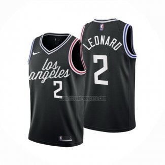 Camiseta Los Angeles Clippers Kawhi Leonard NO 2 Ciudad 2022-23 Negro