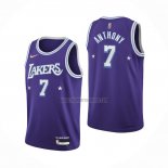 Camiseta Los Angeles Lakers Carmelo Anthony NO 7 Ciudad 2021-22 Violeta