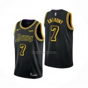 Camiseta Los Angeles Lakers Carmelo Anthony NO 7 Ciudad Negro