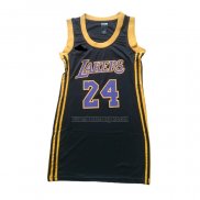 Camiseta Mujer Los Angeles Lakers Kobe Bryant NO 24 Negro2