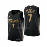 Camiseta Toronto Raptors Kyle Lowry NO 7 Ciudad 2019-20 Negro