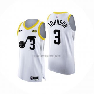 Camiseta Utah Jazz Stanley Johnson NO 3 Association Autentico 2022-23 Blanco