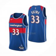 Camiseta Washington Wizards Kyle Kuzma NO 33 Ciudad 2021-22 Azul