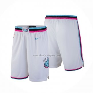 Pantalone Miami Heat Ciudad 2017-18 Blanco