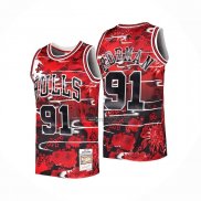 Camiseta Chicago Bulls Dennis Rodman NO 91 Mitchell & Ness Lunar New Year Rojo