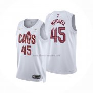 Camiseta Cleveland Cavaliers Donovan Mitchell NO 45 Association 2022-23 Blanco