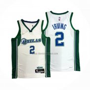 Camiseta Dallas Mavericks Kyrie Irving NO 2 Ciudad Blanco