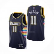 Camiseta Denver Nuggets Monte Morris NO 11 Ciudad 2021-22 Azul