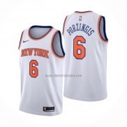 Camiseta New York Knicks Kristaps Porzingis NO 6 Association Blanco