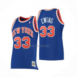 Camiseta New York Knicks Patrick Ewing NO 33 Mitchell & Ness 1991-92 Azul