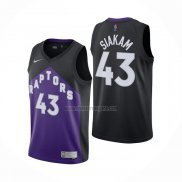 Camiseta Toronto Raptors Pascal Siakam NO 43 Earned 2020-21 Negro Violeta