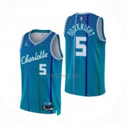 Camiseta Charlotte Hornets James Bouknight NO 5 Ciudad 2021-22 Azul