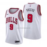 Camiseta Chicago Bulls Nikola Vucevic NO 9 Association Blanco