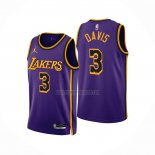 Camiseta Los Angeles Lakers Anthony Davis NO 3 Statement 2022-23 Violeta