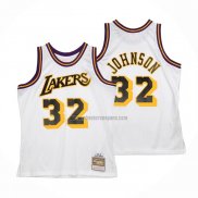 Camiseta Los Angeles Lakers Magic Johnson NO 32 Mitchell & Ness1984-85 Blanco