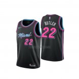 Camiseta Miami Heat Jimmy Butler NO 22 Ciudad 2018-19 Negro