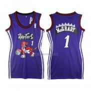 Camiseta Mujer Toronto Raptors Tracy McGrady NO 1 Violeta