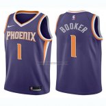Camiseta Nino Phoenix Suns Devin Booker NO 1 Icon 2017-18 Violeta