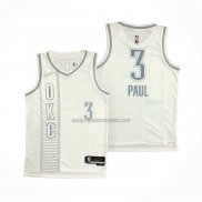 Camiseta Oklahoma City Thunder Chris Paul NO 3 Ciudad 2021-22 Blanco