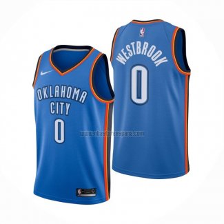 Camiseta Oklahoma City Thunder Russell Westbrook NO 0 Icon Azul