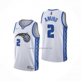 Camiseta Orlando Magic Al-Farouq Aminu NO 2 Earned 2020-21 Blanco