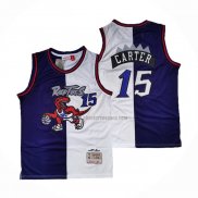 Camiseta Toronto Raptors Vince Carter NO 15 Split Edition Violeta Blanco