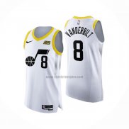 Camiseta Utah Jazz Jarred Vanderbilt NO 8 Association Autentico 2022-23 Blanco