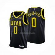 Camiseta Utah Jazz Talen Horton-Tucker NO 0 Statement 2022-23 Negro