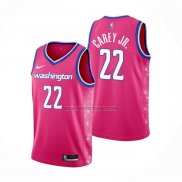 Camiseta Washington Wizards Vernon Carey Jr. NO 22 Ciudad 2022-23 Rosa