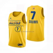 Camiseta All Star 2021 Boston Celtics Jaylen Brown NO 7 Oro