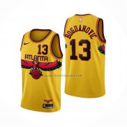 Camiseta Atlanta Hawks Bogdan Bogdanovic NO 13 Ciudad 2021-22 Amarillo