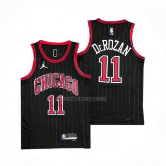 Camiseta Chicago Bulls DeMar DeRozan NO 11 Statement 2020-21 Negro