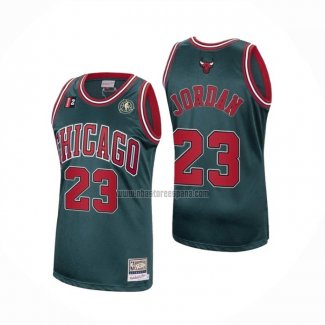 Camiseta Chicago Bulls Michael Jordan NO 23 Mitchell & Ness 1997-98 Verde