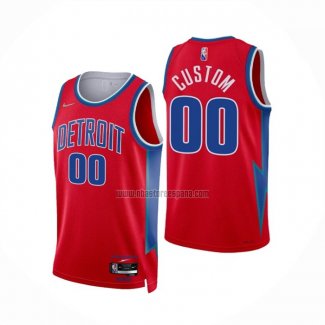 Camiseta Detroit Pistons Personalizada Ciudad 2021-22 Rojo