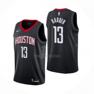 Camiseta Houston Rockets James Harden NO 13 Statement Negro