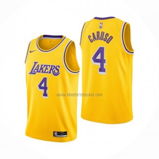 Camiseta Los Angeles Lakers Alex Caruso NO 4 Icon 2020-21 Amarillo