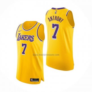 Camiseta Los Angeles Lakers Carmelo Anthony NO 7 Icon Autentico Amarillo