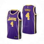 Camiseta Los Angeles Lakers Rajon Rondo NO 4 Statement Edition 2021-22 Violeta