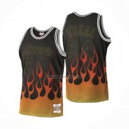 Camiseta Los Angeles Lakers Shaquille O'neal Flames Negro