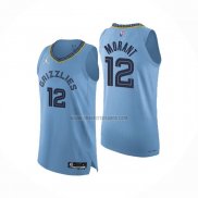 Camiseta Memphis Grizzlies Ja Morant NO 12 Statement Autentico 2021-22 Azul