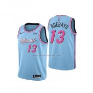 Camiseta Miami Heat Bam Adebayo NO 13 Ciudad 2019-20 Azul