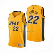 Camiseta Miami Heat Jimmy Butler NO 22 Earned 2020-21 Oro