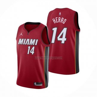 Camiseta Miami Heat Tyler Herro NO 14 Statement 2020-21 Rojo