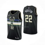 Camiseta Milwaukee Bucks Khris Middleton NO 22 Statement 2020 Negro