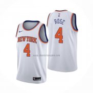 Camiseta New York Knicks Derrick Rose NO 4 Association Blanco