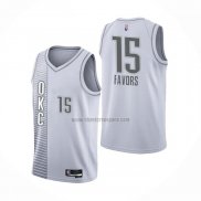 Camiseta Oklahoma City Thunder Derrick Favors NO 15 Ciudad 2021-22 Blanco