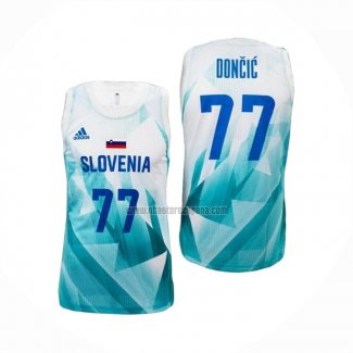 Camiseta Slovenia Luka Doncic NO 77 Tokyo 2021 Blanco