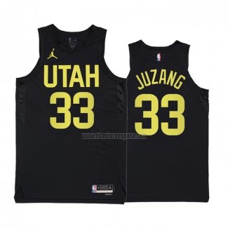 Camiseta Utah Jazz Johnny Juzang NO 33 Statement 2022-23 Negro