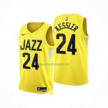 Camiseta Utah Jazz Walker Kessler NO 24 Icon 2022-23 Amarillo